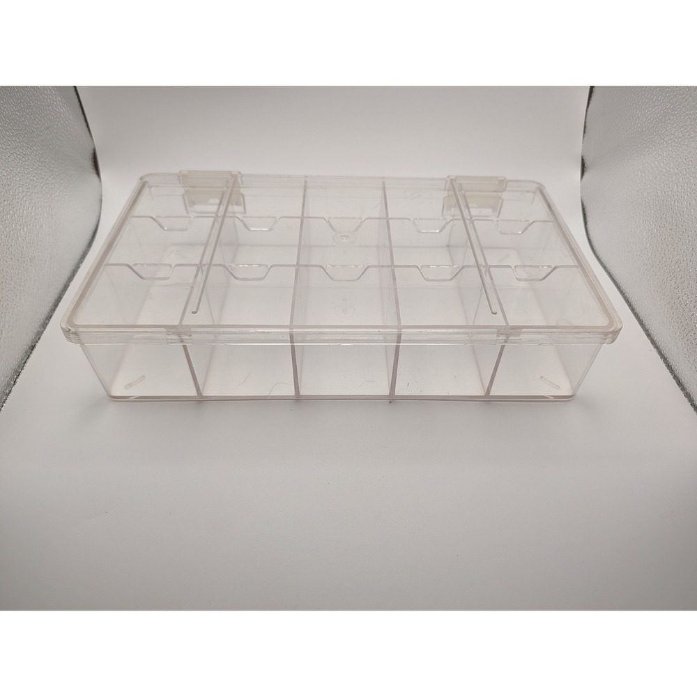Akro-Mils 05-505 Clear Plastic 15 Compartment Storage Box Organizer USA Made